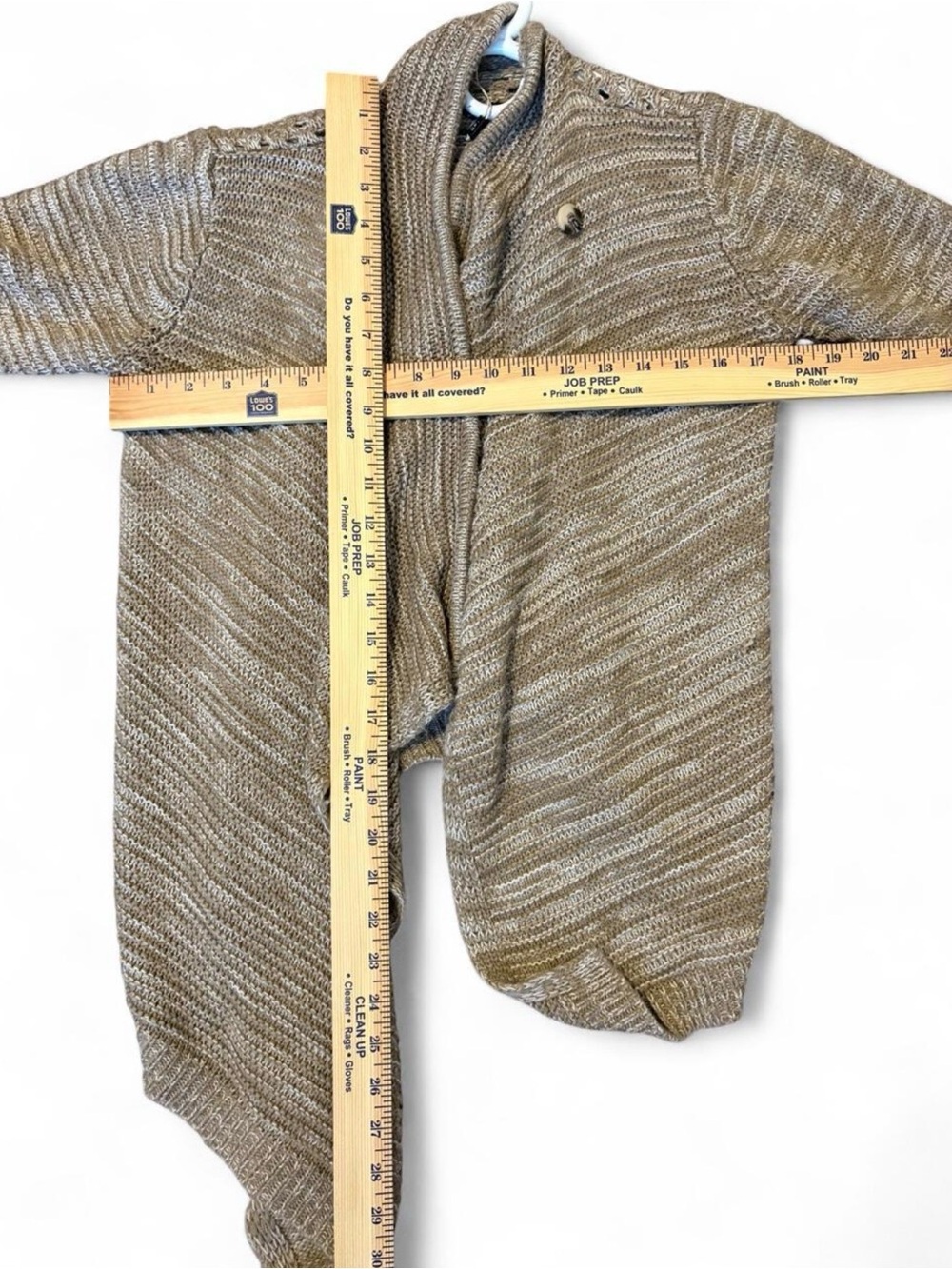 RXB Brown Draped Open-Front Knit Cardigan - Picture 5 of 5